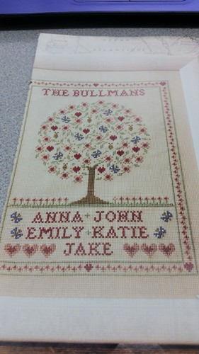 Family tree cross stitch chart - family,
