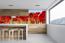3D Red Poppy Flower R16141 Wallpaper Wall Mural Self-adhesive Removable Luna
