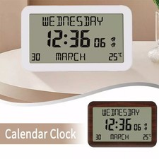 Digital Calendar Clock Date and Time Day of The Week Clocks Temperature Display