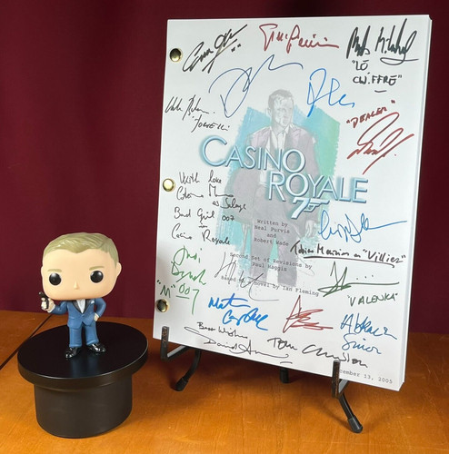 Casino royale script signed - script, signed-