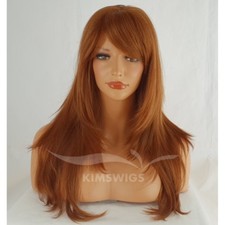 GINGER LONG WIG LADIES WOMENS  HEAT RESISTANT FASHION HAIR WIG UK SELLER
