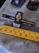 Vintage Rosewood? and Brass Mortice Gauge Working Condition Usable Collectable