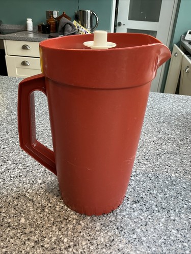 Vintage tupperware orange jug - vintage,