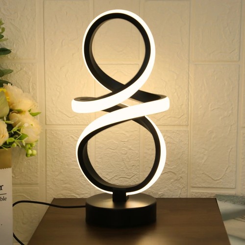 Spiral led table lamp - lamp, modern