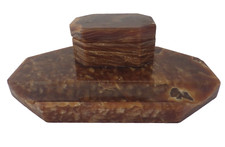 Ink Well Stand Art Deco Solid Marble Very Heavy Free Postage