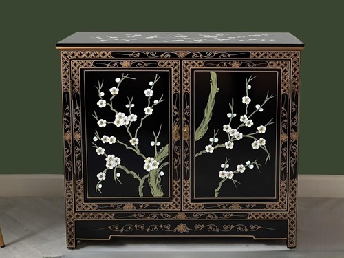 Oriental chinese black lacquer - oriental,