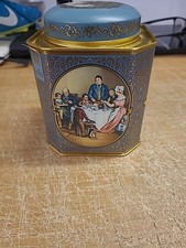 Vintage Asda Tea Caddy, Tin octagonal Shape In Great Condition. From 1990s