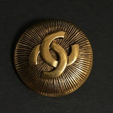 EGA CHANEL CC Logo Round Gold