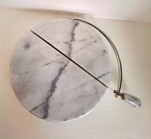Round marble cheese board - marble,