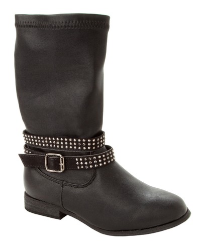 Girls black diamante studded - girls,