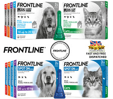 FRONTLINE SPOT ON PLUS CAT & DOGS Flea Lice Tick Treatment Solutions Kills Fleas