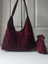 Burgundy Hobo Bag with A Small