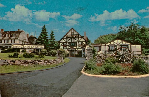 Vintage postcard swiss chalet - vintage,