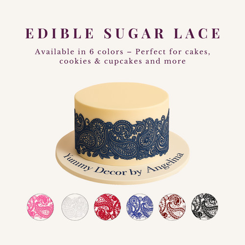 Edible lace ribbon strip - edible,