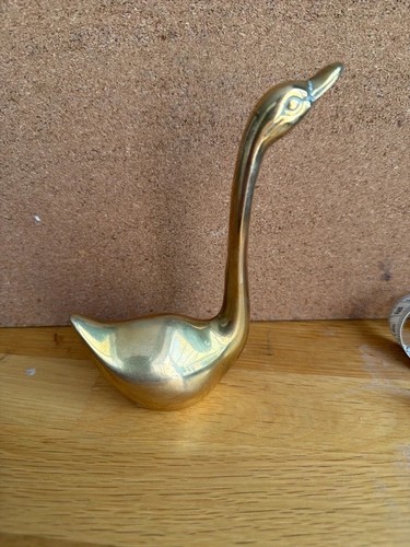 Vintage solid brass swan 6 - solid,