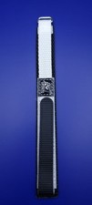 14mm ALPINE SPORT NYLON WHITE FABRIC ADJUSTABLE WATCH STRAP HOOK AND LOOP.