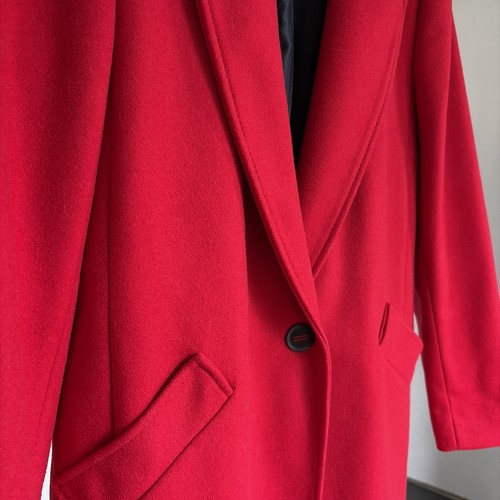 Zara women red wool blend - wool,