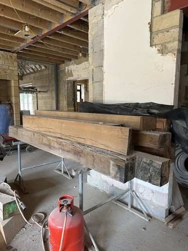 Reclaimed oak beams - oak,