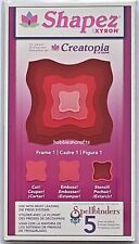 SPELLBINDERS XYRON SHAPEZ CREATOPIA - CUT EMBOSS STENCIL  - FRAME 1 - 5 SIZES 