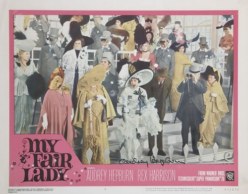 Audrey hepburn signed lobby - hepburn,