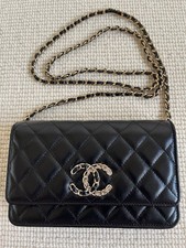 Chanel Wallet On Chain, Black