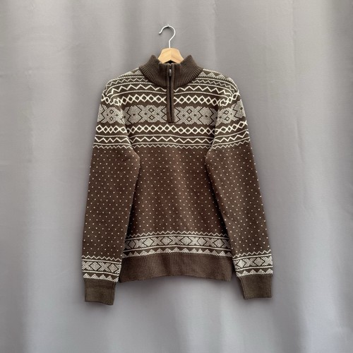 Man mens fair isle quarter - tu,