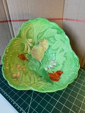 ROYAL WINTON GRIMSWADE  LARGE GREEN LEAF DESIGN VEGETABLE BOWL c. 1934-50
