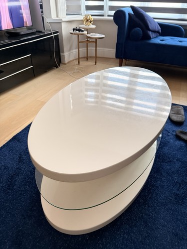 Oval coffee table - coffee,