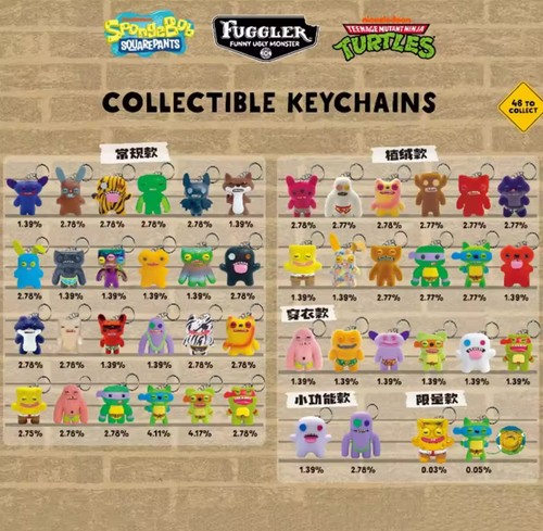 Fuggler keyrings series pick - keyrings,