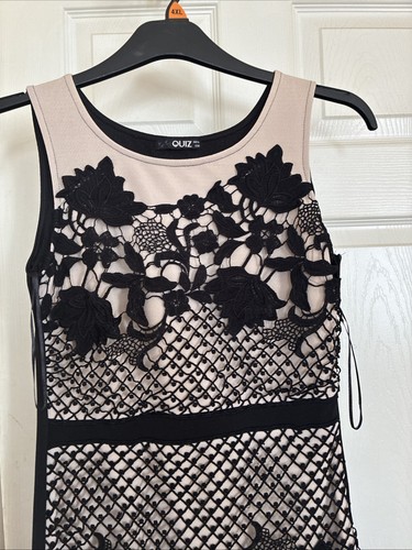 Beige dress with black floral - beige,