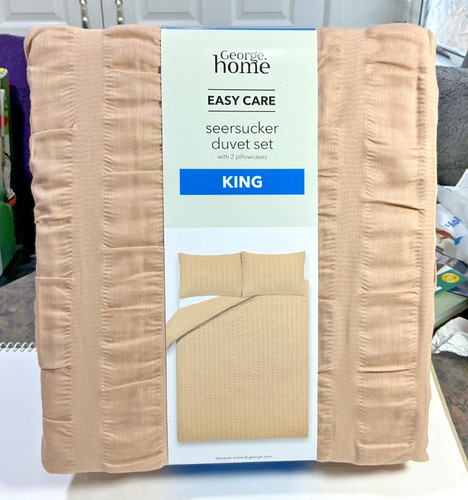 Beige easy care - beige, seersucker