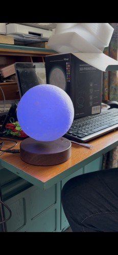 Levitating moon lamp - levitating, lamp,