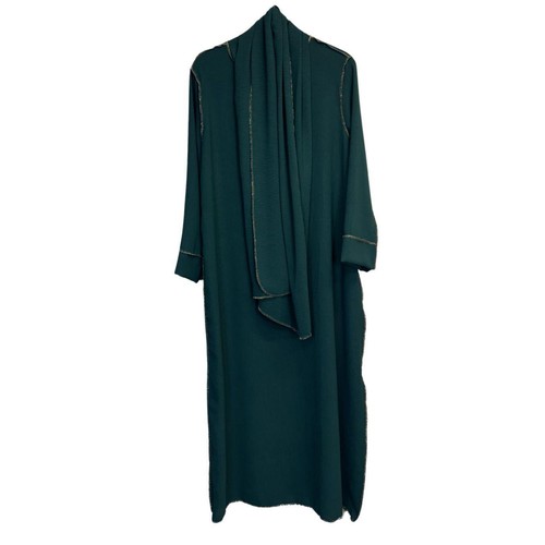 Ladies premium gold trim abaya - trim,