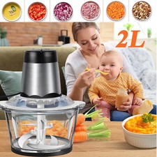 2L Electric Food Chopper Vegetable Chopper Small Food Processor Meat Grinder