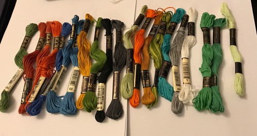 Lot linen lace crochet - 21,