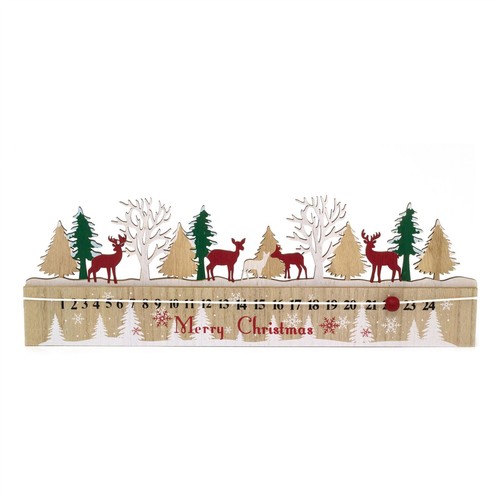 Alpine scene wooden christmas - wooden,