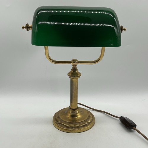 Vintage brass banker desk - vintage,
