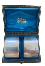 Solid Silver Napkin Rings Pair