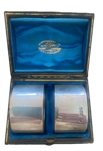Solid silver napkin - silver, pair