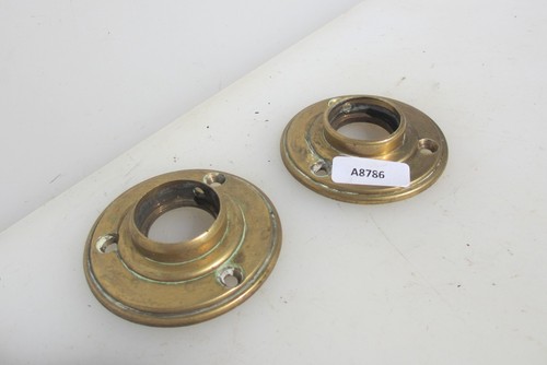 Vintage brass door knob rose - vintage,
