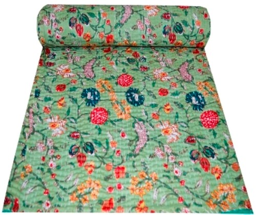 Single vintage floral kantha - single,