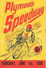 1950 Plymouth v Southampton Speedway Programme (1/6/50)