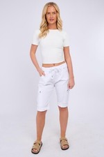 Womens Ladies Cotton Knee