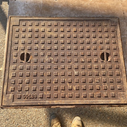 Cast iron manhole cover - iron,