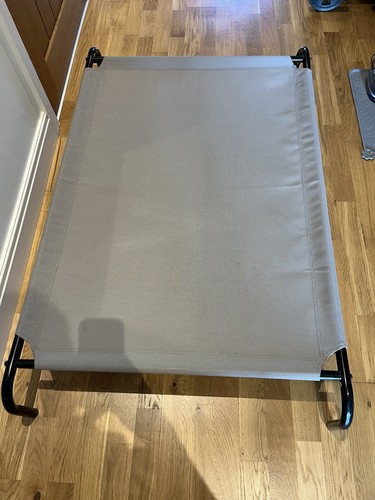 Grey raised dog bed - bed,