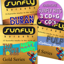 Sunfly Karaoke Gold Hits Triple CDG Set Vol 2 CD+G Discs 48 Chart Hit Tracks
