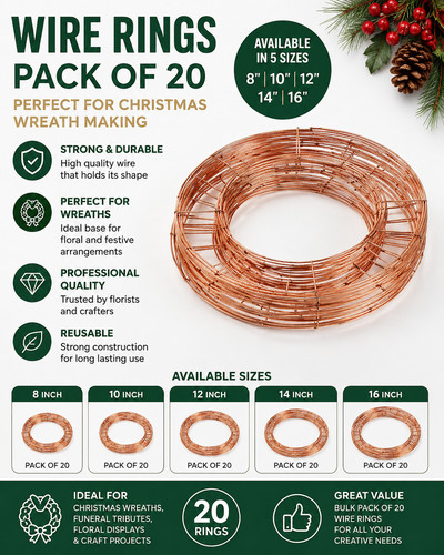 Pack flat wire wreath - of,