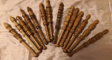 14 VINTAGE HAND TURNED LIGHT WOOD LACE MAKING BOBBINS probably  MALTESE
