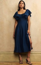Nobody's Child Navy Blue Dove Midaxi Dress RRP £120