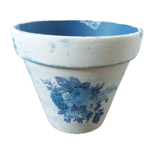Hand painted and decoupaged - painted,